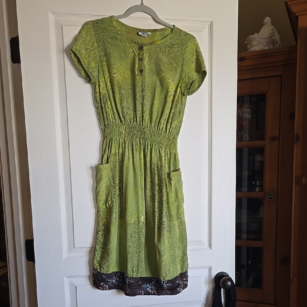Green Patterned Dress